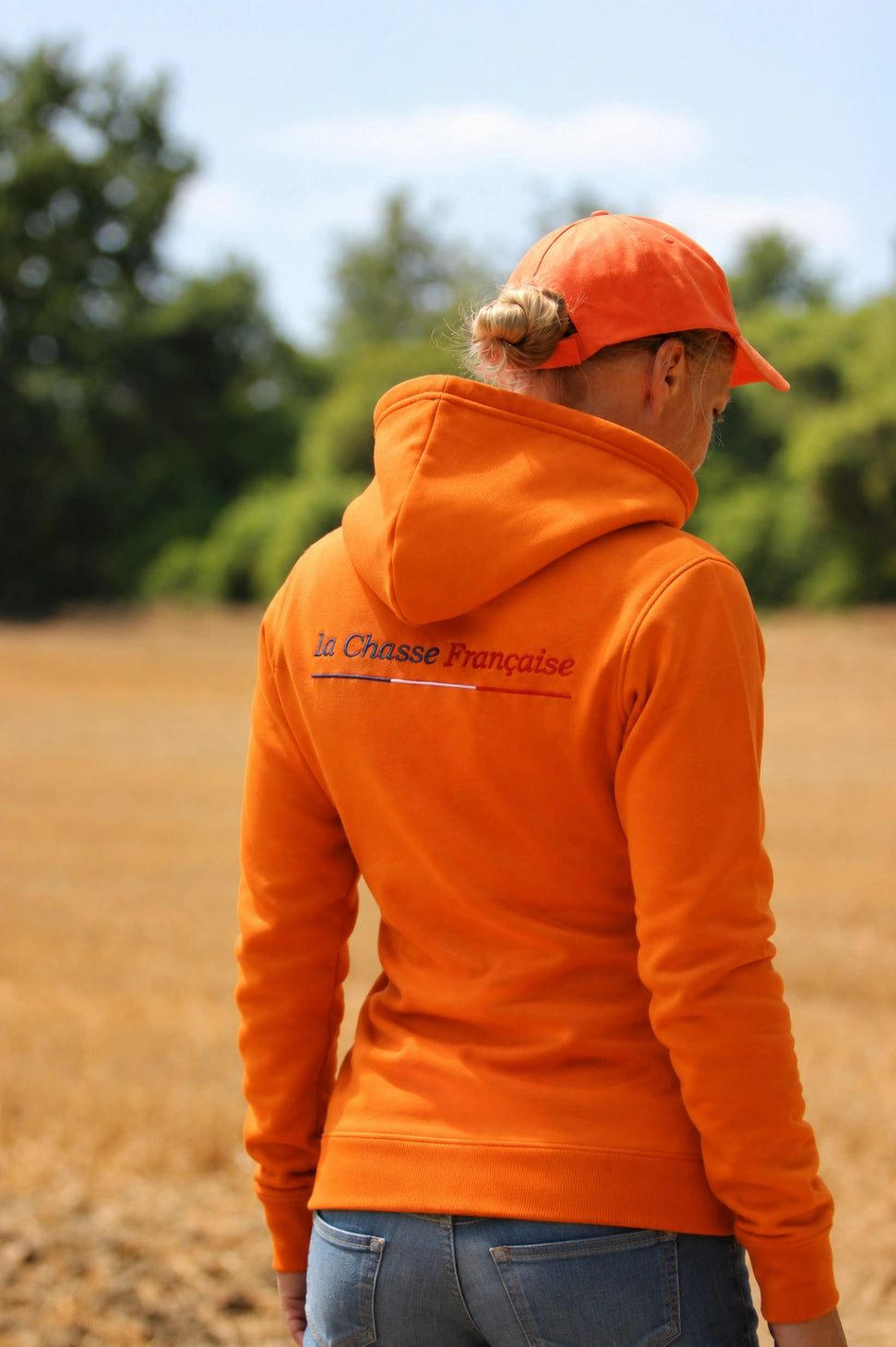 Sweat de chasse femme orange | La Chasse Française