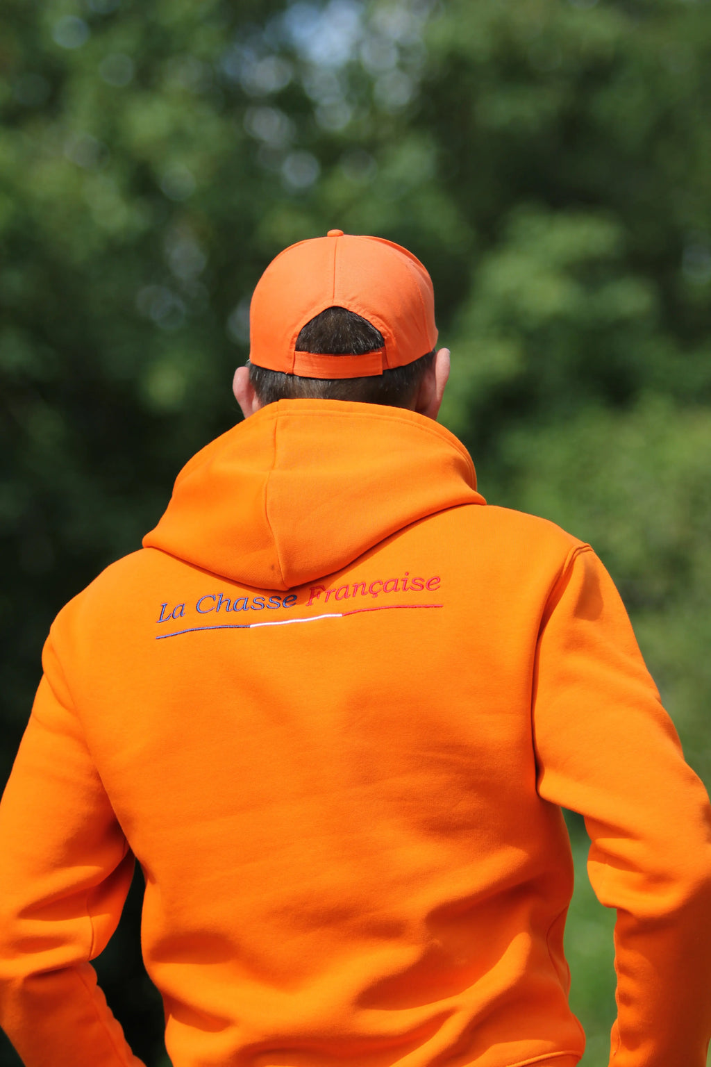 Sweat de chasse homme orange | La Chasse Française