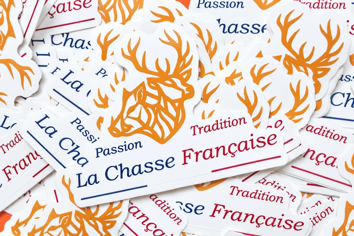 Autocollant "La Chasse Française" 15x15cm – Passion Tradition