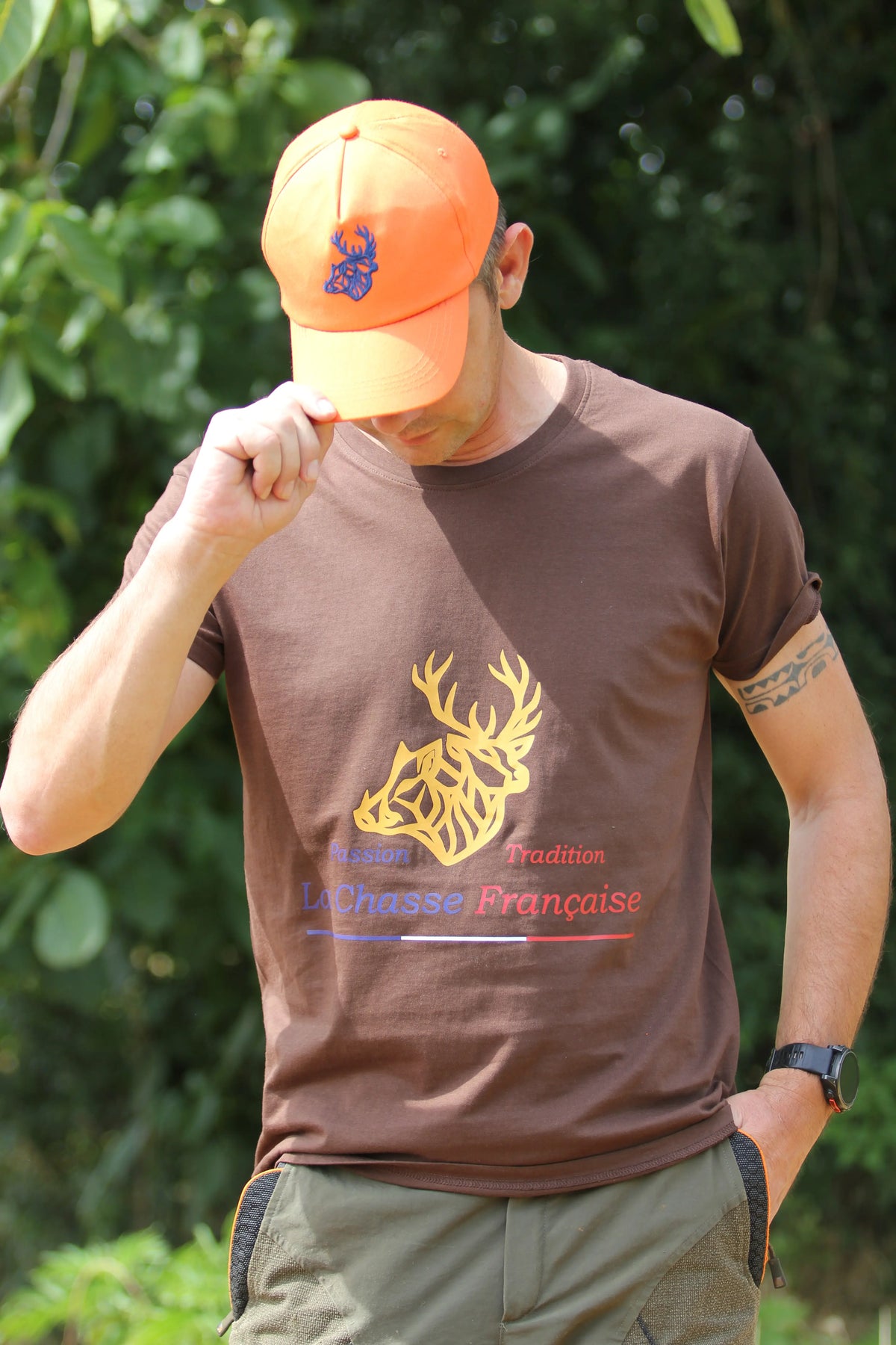 T-shirt de chasse marron | La Chasse Française
